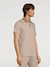 Cotton Striped Polo Shirt