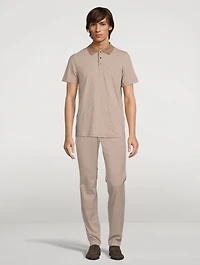 Cotton Striped Polo Shirt