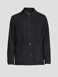 Selk Nubuck Leather Shirt Jacket