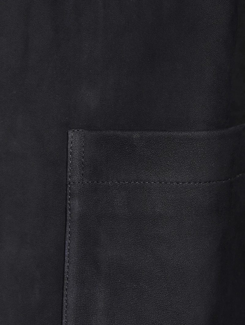 Selk Nubuck Leather Shirt Jacket