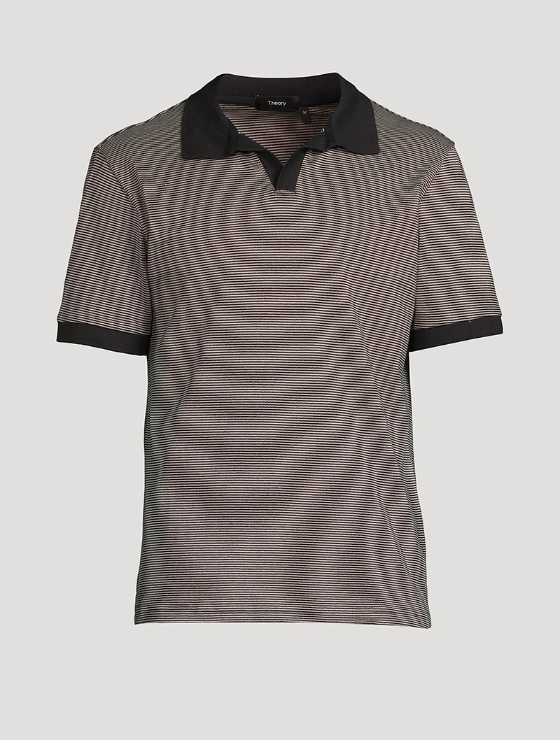 Striped Pullover Polo Shirt