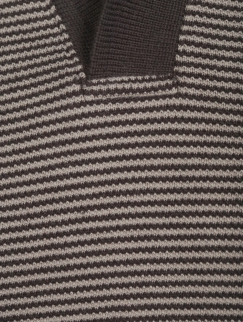 Striped Pullover Polo Shirt