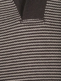 Striped Pullover Polo Shirt
