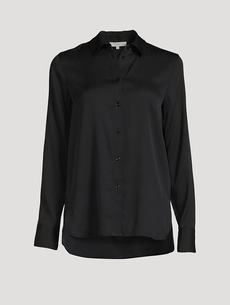 Slim Fitted Stretch-Silk Shirt