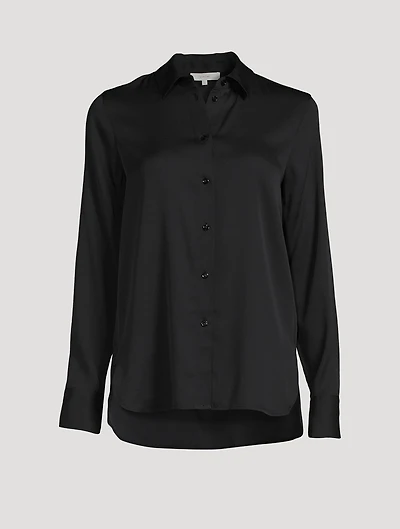 Slim Fitted Stretch-Silk Shirt