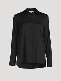 Slim Fitted Stretch-Silk Shirt