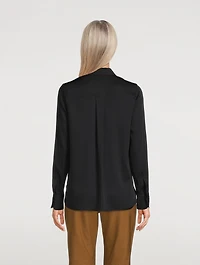 Slim Fitted Stretch-Silk Shirt