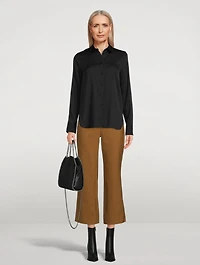 Slim Fitted Stretch-Silk Shirt