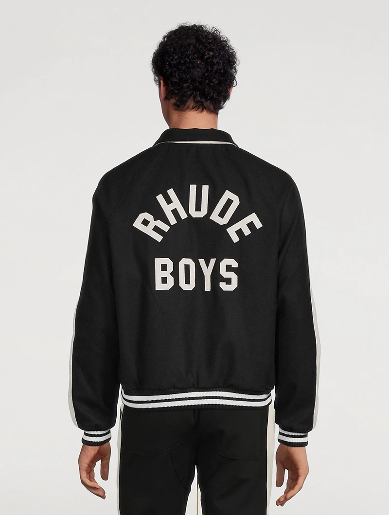 Boys Signature Wool-Blend Bomber Jacket