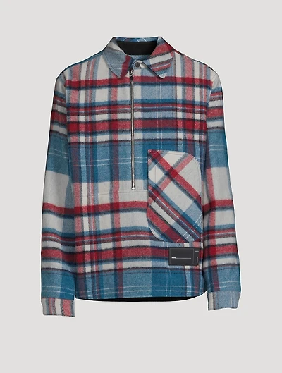 Wool Anorak Shirt Check Print