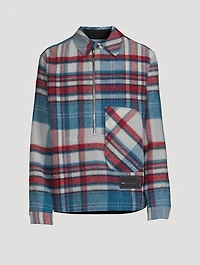 Wool Anorak Shirt Check Print