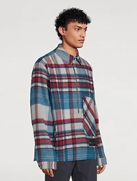 Wool Anorak Shirt Check Print