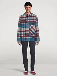 Wool Anorak Shirt Check Print