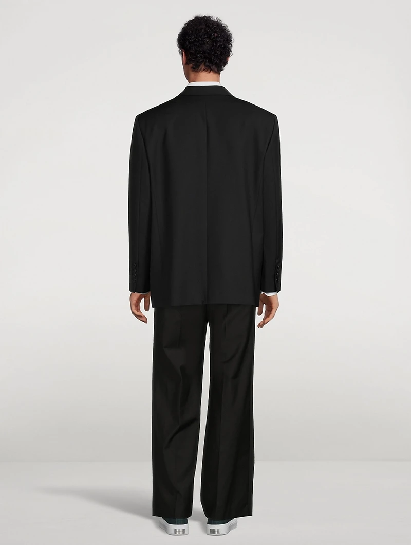 Oversized Suit Jacket With Logo