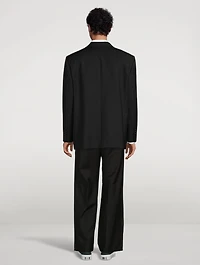 Oversized Suit Jacket With Logo