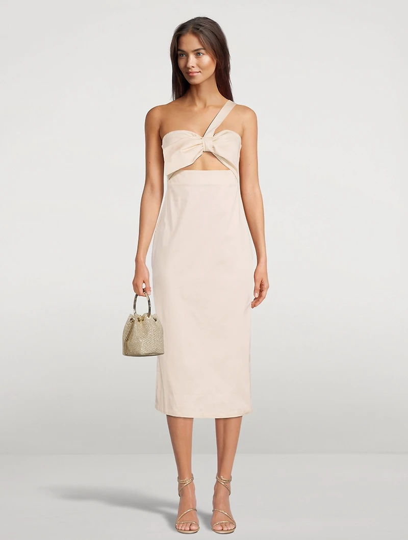 One-Shoulder Midi Dress