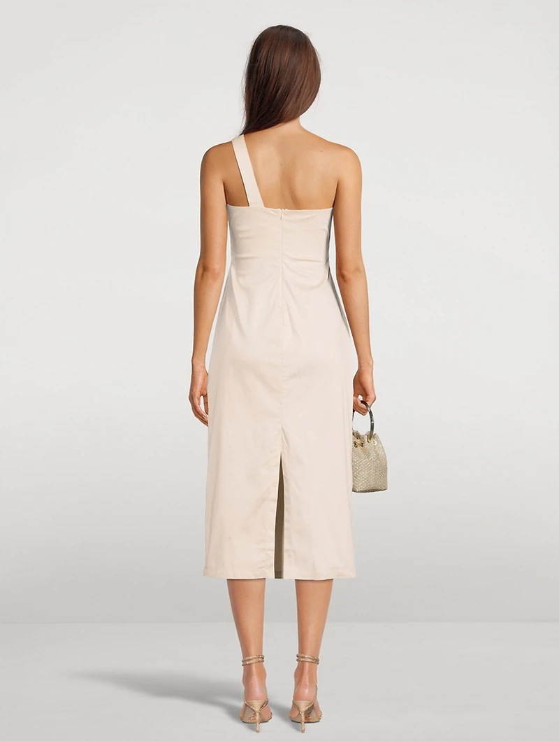 One-Shoulder Midi Dress