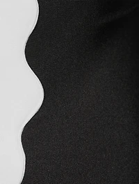 Scalloped Halter One-Piece Swimsuit