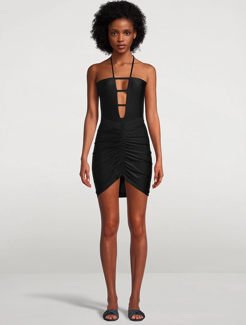 Ruched Mini Skirt