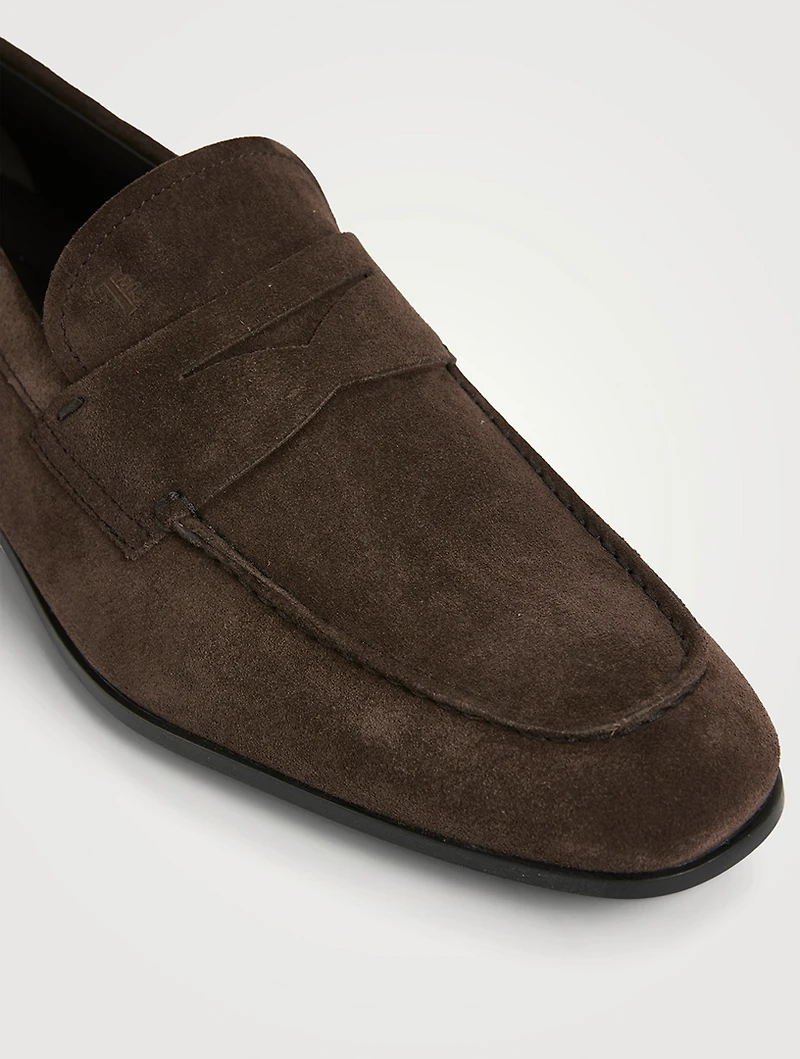 Suede Penny Loafers