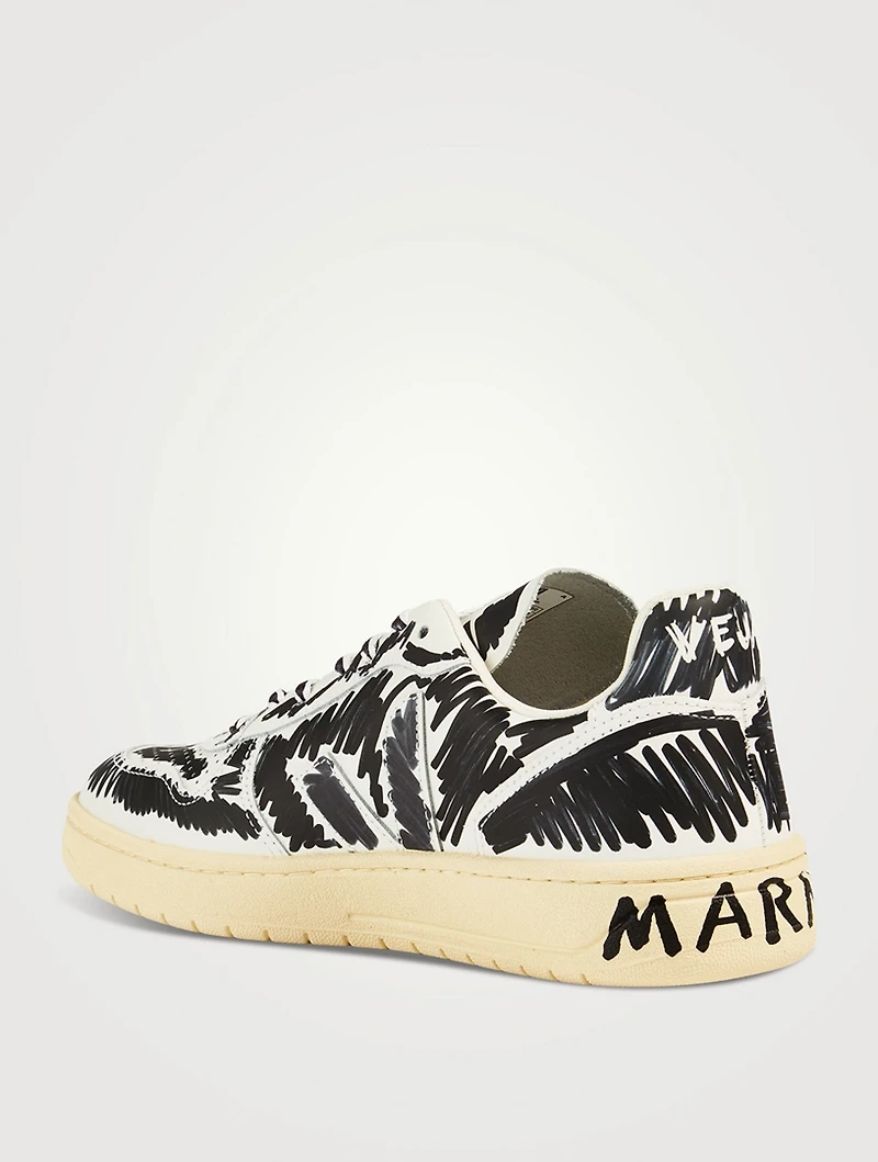 Marni x Veja V-10 Leather Sneakers