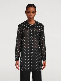 Polka Dot Chiffon Blouse