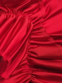 Ruched Satin Blazer