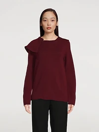 Ruffled Wool Sweater