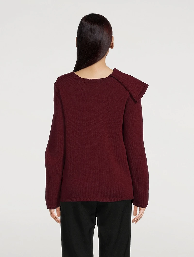 Ruffled Wool Sweater