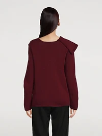 Ruffled Wool Sweater