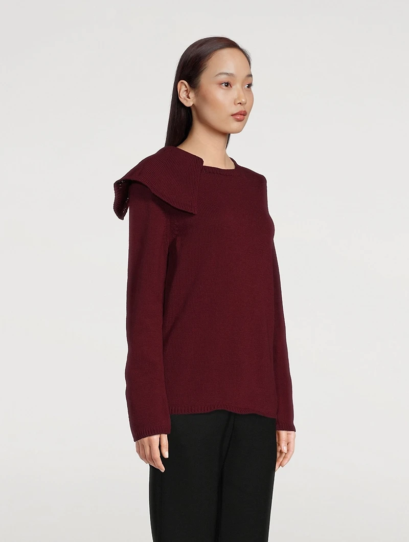 Ruffled Wool Sweater