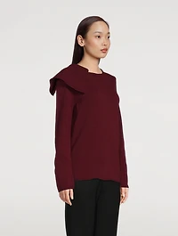 Ruffled Wool Sweater