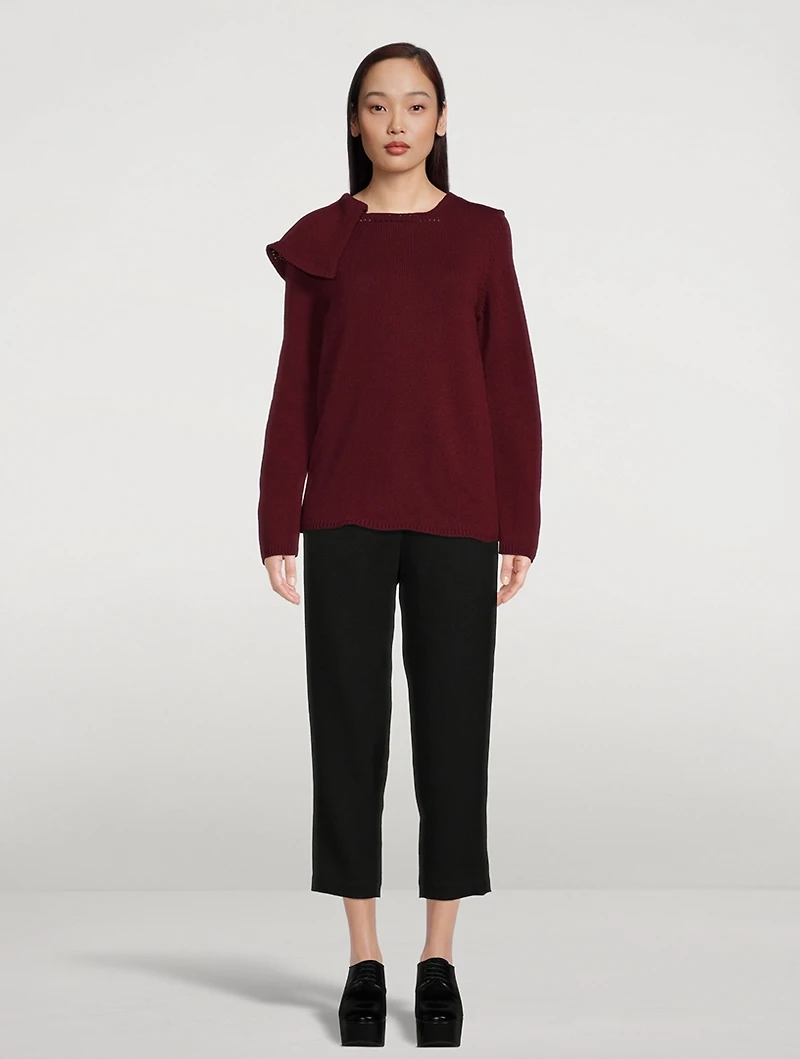 Ruffled Wool Sweater