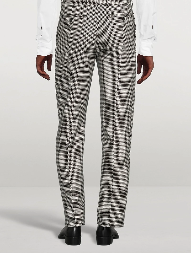 Wool And Mohair Houndstooth Pants