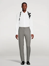 Wool And Mohair Houndstooth Pants