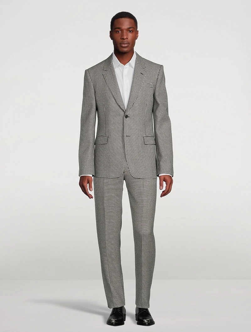Wool Houndstooth Jacket