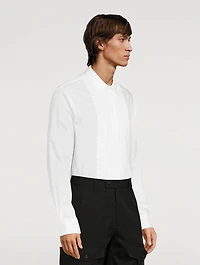 Cotton Voile Pleated Bib Shirt