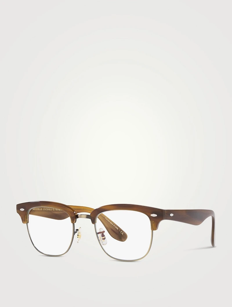 Oliver Peoples x Brunello Cucinelli Capannelle Square Optical Glasses