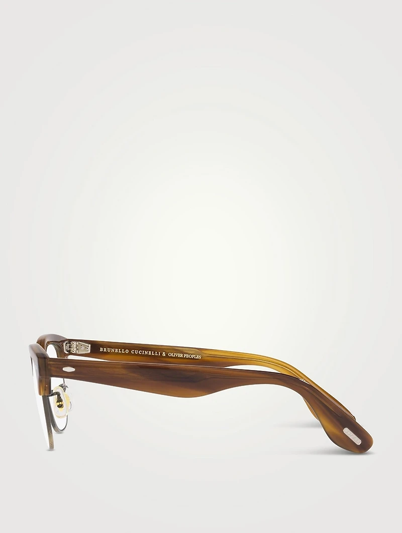 Oliver Peoples x Brunello Cucinelli Capannelle Square Optical Glasses