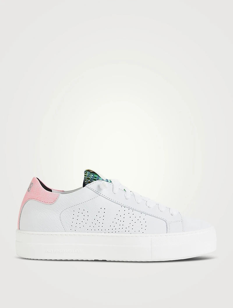 Thea Perforated Leather Platform Sneakers