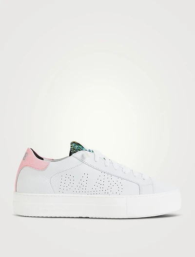 Thea Perforated Leather Platform Sneakers