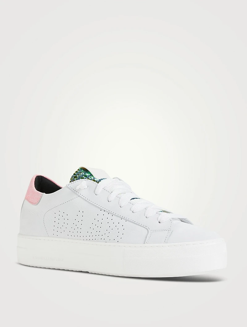 Thea Perforated Leather Platform Sneakers