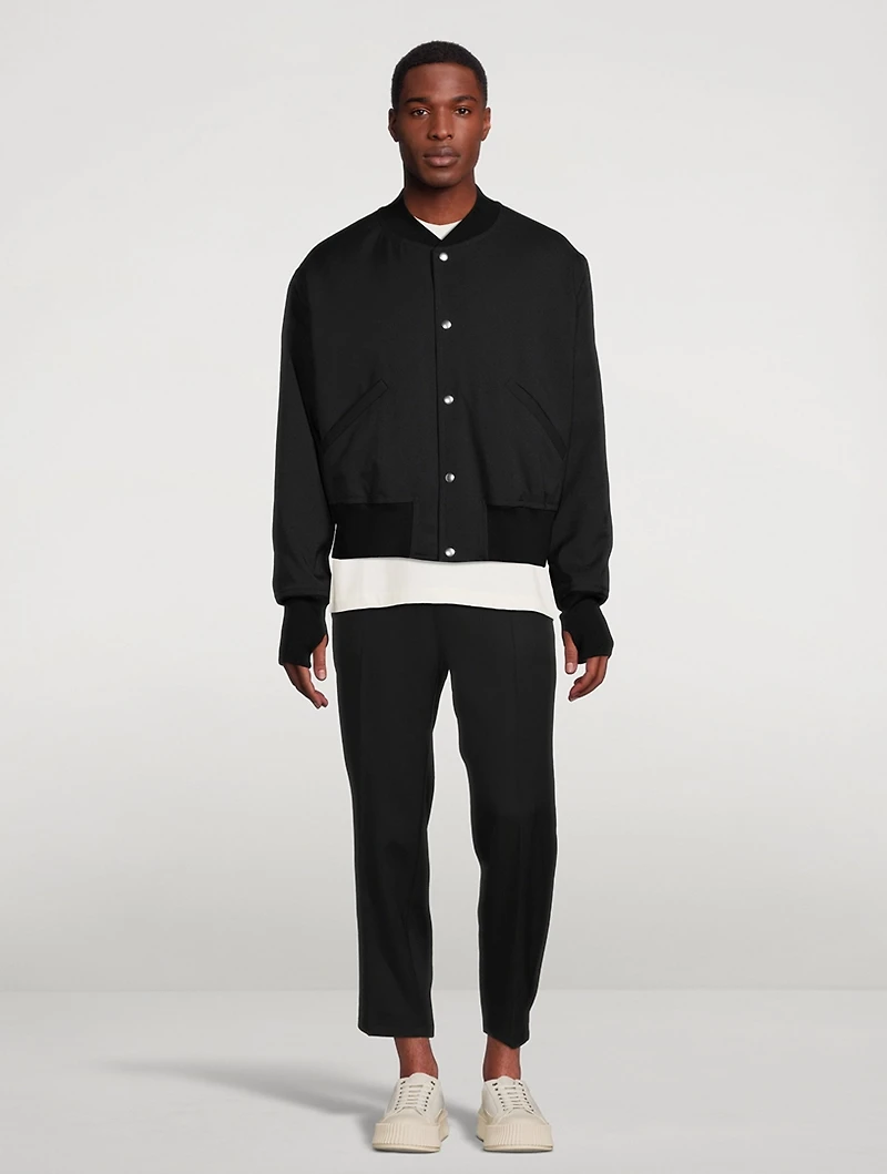 Snap-Button Bomber Jacket