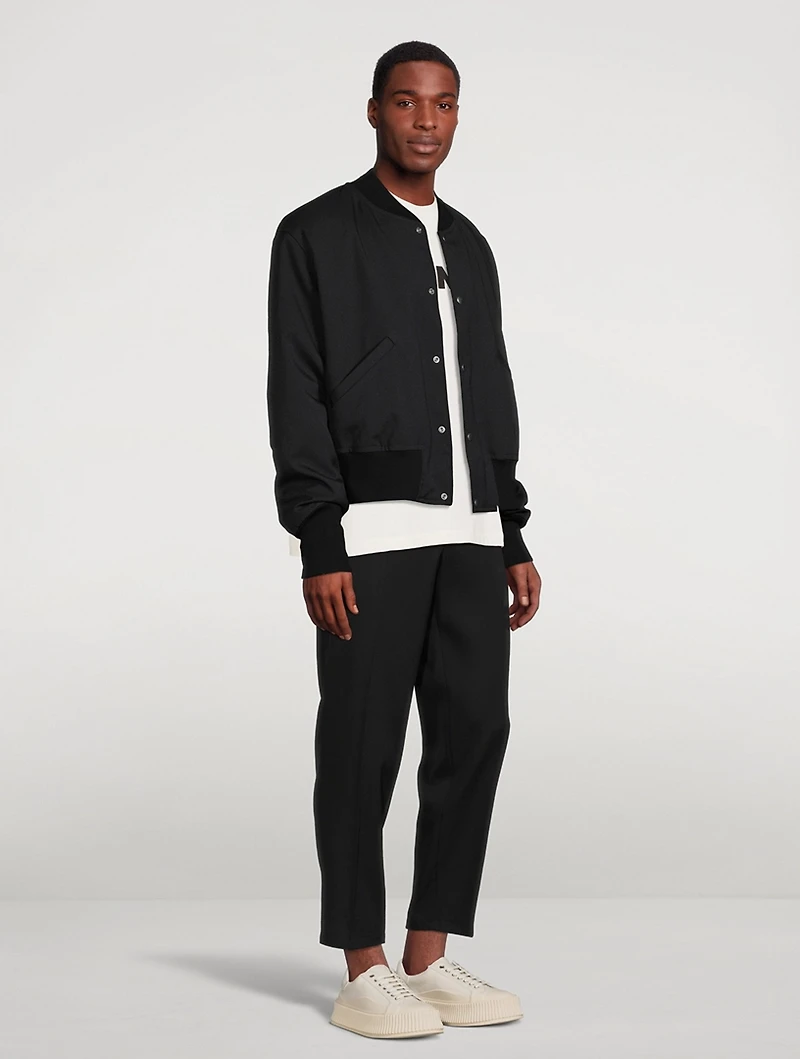 Snap-Button Bomber Jacket