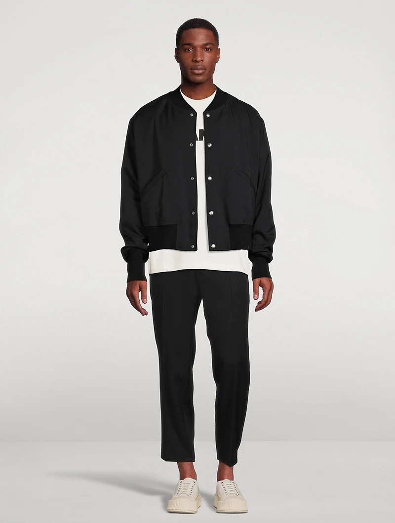 Snap-Button Bomber Jacket