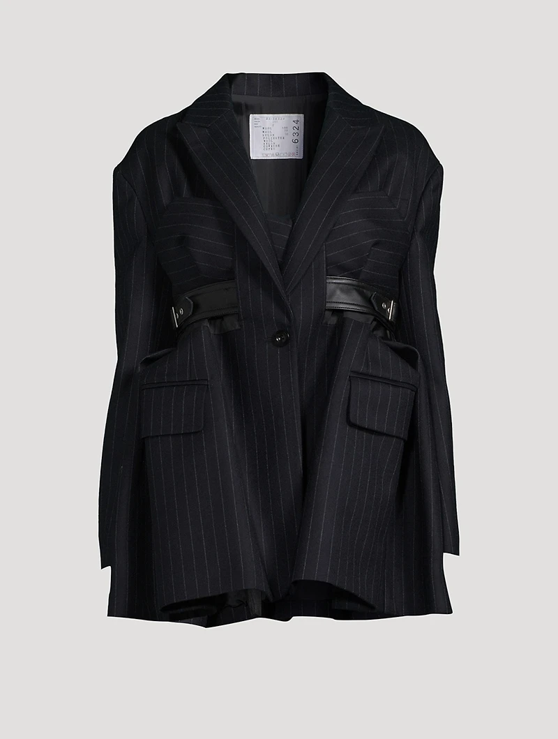 Jacket Chalk Stripe Print