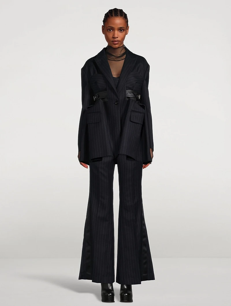 Jacket Chalk Stripe Print