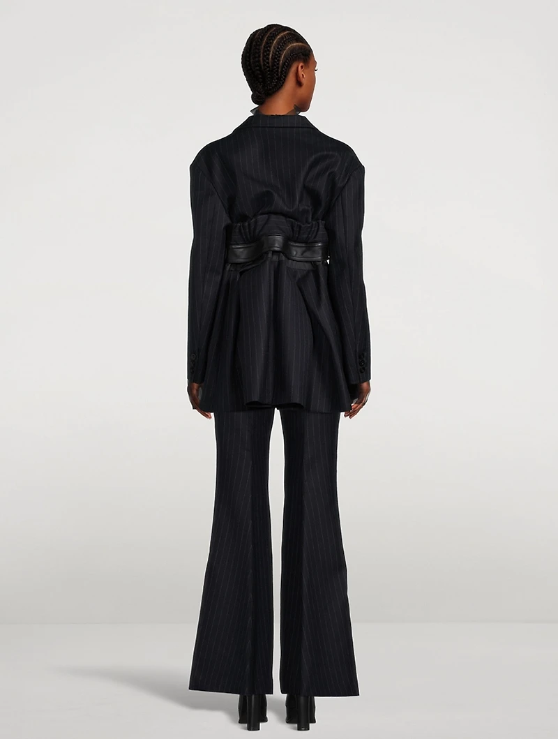 Jacket Chalk Stripe Print