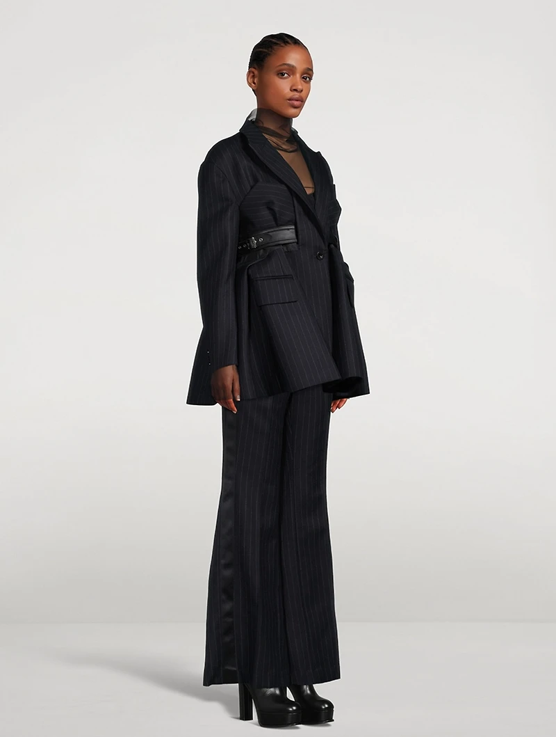 Jacket Chalk Stripe Print