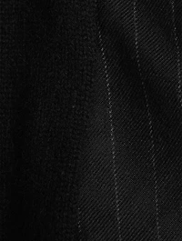 Wool Knit Sweater With Chalk Stripe Panel
